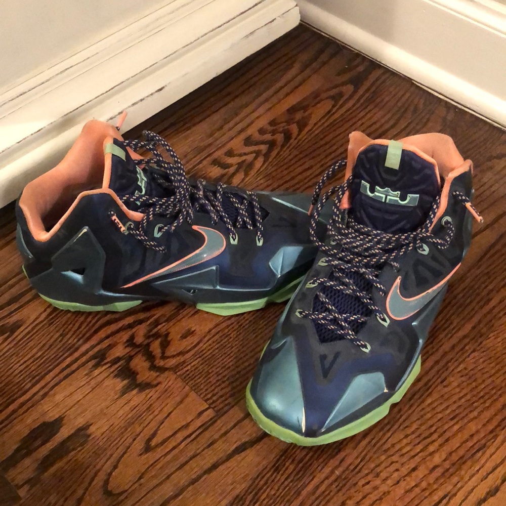 Lebron XI - pink blue green - 10.5 - used